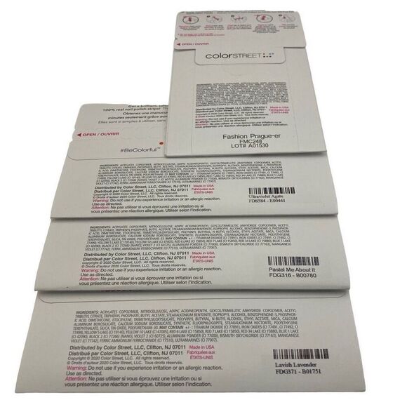 Color Street 100% Nail Polish Strips pinks & purples DIY Manicure 4 Sets NEW - Picture 4 of 6